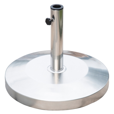 Outsunny 19" Round 55 lb Stainless Steel Outdoor Patio Umbrella Stand Base