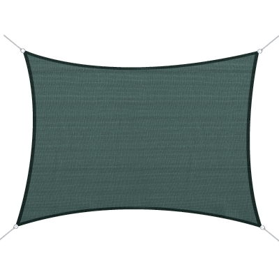 Outsunny 20' x 16' Rectangle Outdoor Patio Portable Shade Canopy Sun Sail - Green