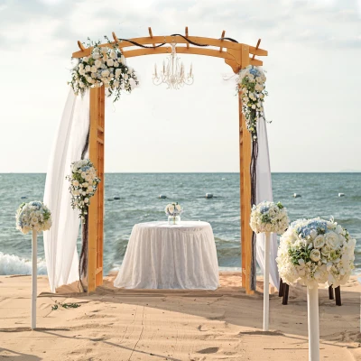 Outsunny 7.5' Fir Wood Outdoor Garden Pergola Arch