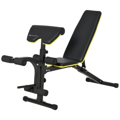 Soozier Adjustable Sit-Up Dumbbell Bench Multi-Functional Purpose Hyper Extension Bench With Adjustable Seat and Back Angle
