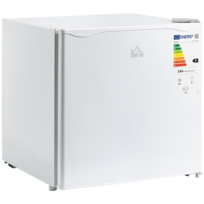 HOMCOM Mini Freezer Countertop, 1.1 Cu.Ft Compact Upright Freezer with Removable Shelves, Reversible Door, White