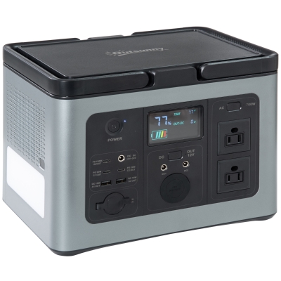 Outsunny Portable Power Station 614Wh LiFePO4 Battery with PD Fast Fully Charging, 2x110V/600W Pure Sine Wave AC Outlets, Power Supply for Outdoor RV/Van Camping, Overlanding