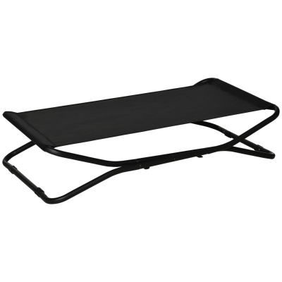 PawHut 44" Cooling Elevated Dog Bed, Foldable Raised Pet Cot, with Breathable Mesh, Indoor Outdoor Use, for Small & Medium Dog, Black