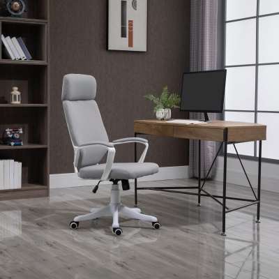 Vinsetto Office Chair High Back 360° Swivel Task Chair Ergonomic Desk Chair with Lumbar Back Support, Adjustable Height