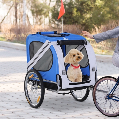 PawHut Pet Bicycle Trailer Dog Cat Bike Carrier Pet Bicycle Trailer Dog Cat Bike
