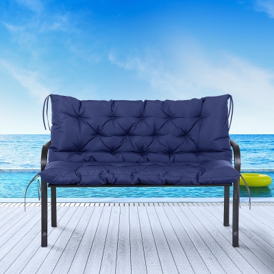 Outsunny Outdoor 2 Persons Swing Chair Replacement Seat Pad Cushion Garden Patio Bench Navy Blue