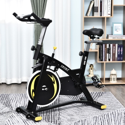 Soozier Upright Exercise Bike Belt Drive Home Gym Magnetic Resistance with LCD Monitor