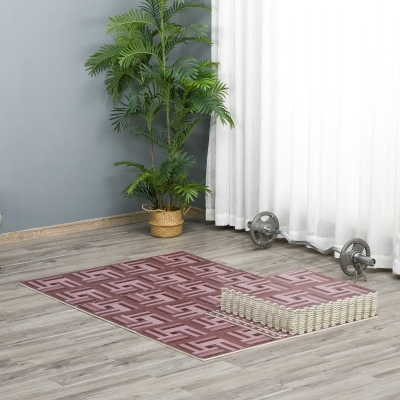 HOMCOM Soft Wood Grain EVA Foam Interlocking Floor Mats 72 Square Feet Exercise Workout Mat Kid Play Mat 18pcs