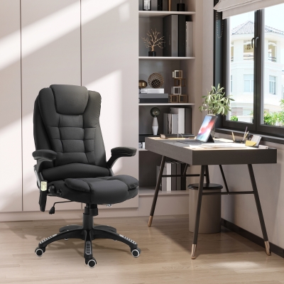 Vinsetto Executive Massage Office Chair Vibrating Ergonomic Computer Chair with High Back Black