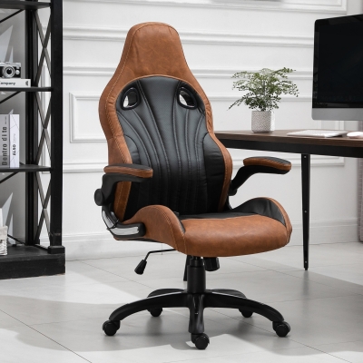 Vinsetto 6-Point Vibration Massage Office Chair Executive Faux Leather with Wheels