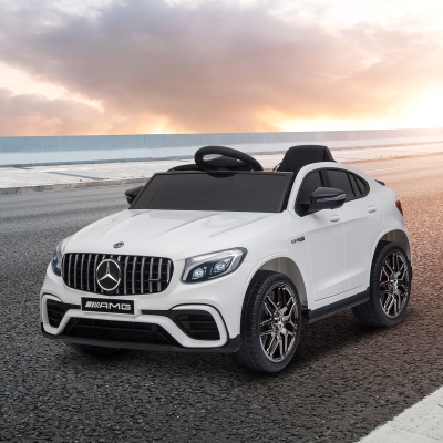 Aosom 12V Mercedes Kids Car Licensed Benz Ride On Car For 3 - 8 Years Old Kids With Parental Remote Control Suspension Wheel White