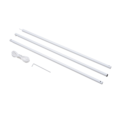 Outsunny Sun Sail Shade Canopy Adjustable Installation Pole/Pipe Kit