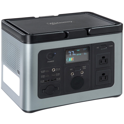 Outsunny Portable Power Station 614Wh LiFePO4 Battery with PD Fast Fully Charging, 2x110V/600W Pure Sine Wave AC Outlets, Power Supply for Outdoor RV/Van Camping, Overlanding