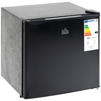HOMCOM Countertop Mini Fridge, 1.1 Cu. Ft Compact Upright Refrigerator with Removable Shelves, Reversible Door for Home, Dorm, Apartment and Office, Black
