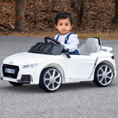 Aosom Officially Licensed Kids Ride-On Car 6V Battery Powered Vehicle Perfect Gift For Kids with Remote Control, Suspension Wheel, Adjustable Speed, White