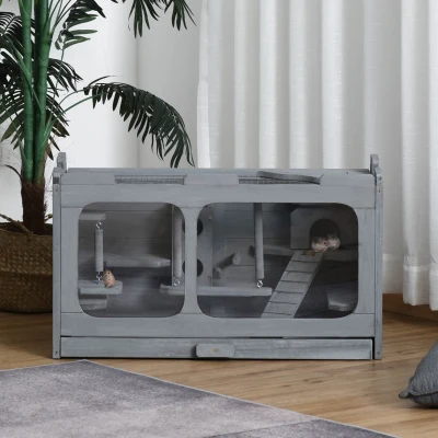 PawHut Extra Large Hamster Cage with Swings & Pull-Out Tray
