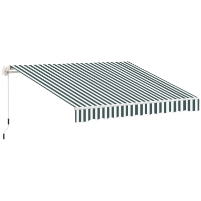 Outsunny Outside Retractable Canopy Sunlight Cover with UV Ray Protection and Steel Frame