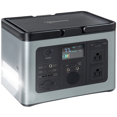 Outsunny Portable Power Station 614Wh LiFePO4 Battery with PD Fast Fully Charging, 2x110V/600W Pure Sine Wave AC Outlets, Power Supply for Outdoor RV/Van Camping, Overlanding