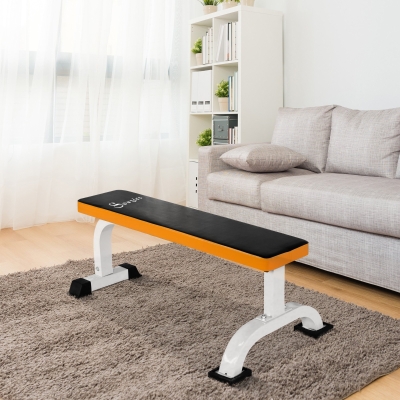 Soozier Multipurpose Workout Weight Bench Flat Barbell Bench Home Gym Utility Board