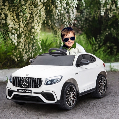 Aosom Officially Licensed Kids Ride-On Car 12V Electric Ride On Car Perfect Toy Gift with Remote Control Suspension Wheel, White