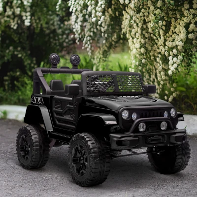 Aosom 12V Kids Ride On Off Road Truck, Black