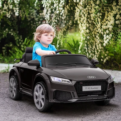 Aosom 6V Kids Electric Audi TT RS Car, Remote Control, Black