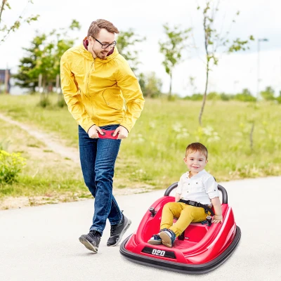 Aosom 12V Kids Bumper Car, Remote Control, 360° Rotation