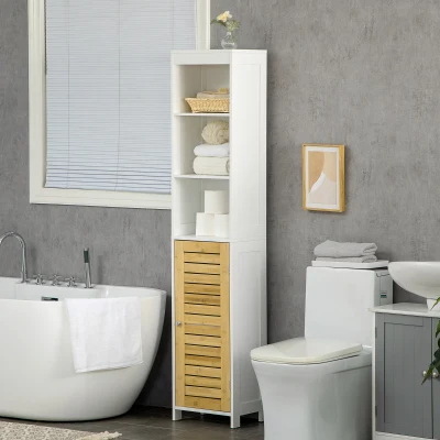 Bathroom Floor Cabinet 13.75"x10.75"x67.25" White