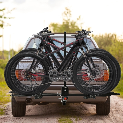 HOMCOM 4-Bike Rack Hitch Mount, Foldable for 2" Receiver