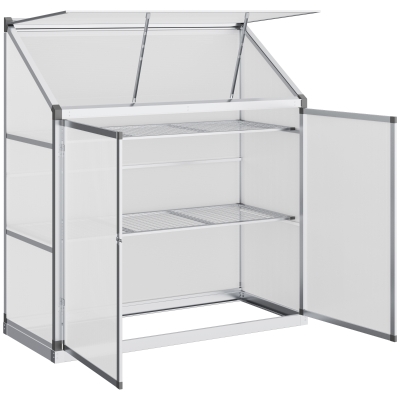 Outsunny 3 tier Greenhouse Outdoor Plant Garden Transparent Sunlight Board w / Foundation