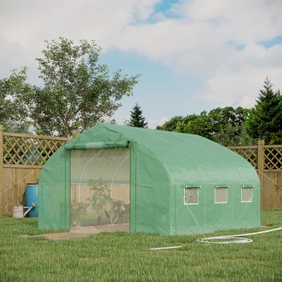 Outsunny 11.5' x 10' Walk-in Tunnel Greenhouse, Green