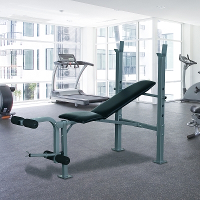 Soozier Incline Decline Adjustable Fitness Exercise Olympic Weight Lifting Bench with Leg Extension