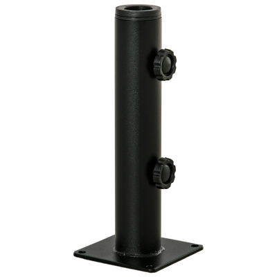 Outsunny Deck Mount Umbrella Holder, Outdoor Umbrella Base Stand for Deck, Dock, Patios Garden, Pontoon, Black