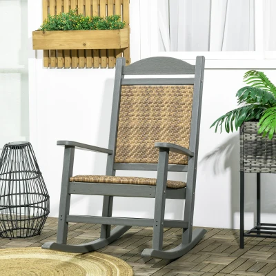 Rocking Chair 26.5"x34.25"x41.75" Dark Gray