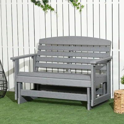 Outdoor Glider 49.5"x28.75"x34.25" Light Gray
