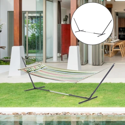 Outsunny Adjustable Hammock Stand 10-13ft, Portable Black