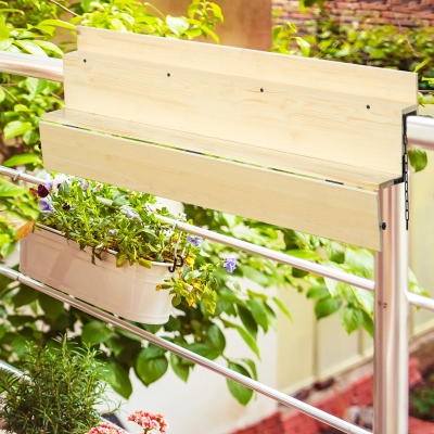 Hanging Deck Table 59" W x 20" D x 12.5" H Natural Wood