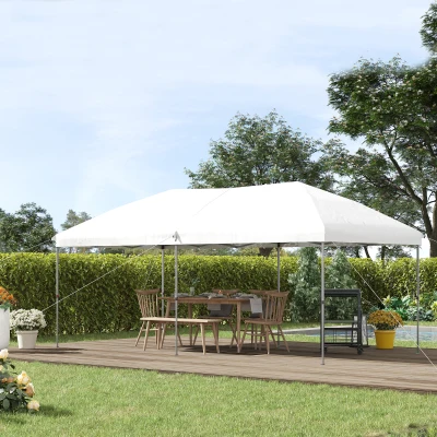 Folding Gazebo 19.2' x 9.7' x 8.9' off-white