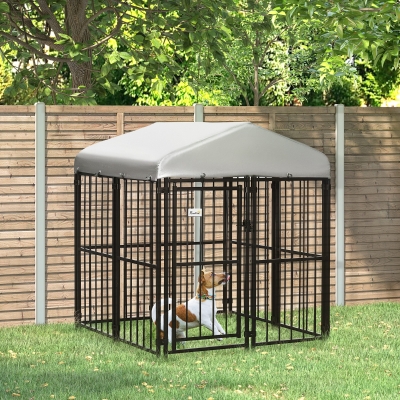 Dog Kennel 48" x 48" x 54.25" Black