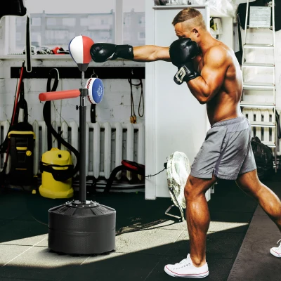 Soozier Free Standing Boxing Bag with Adjustable Height, Multi