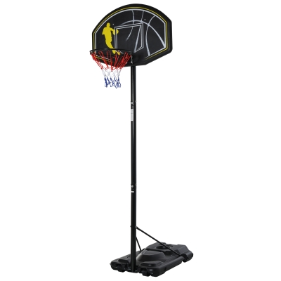 Soozier 6.5'-10' Adjustable Portable Basketball Hoop System Stand Outdoor for Kids Youth Adult