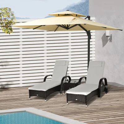 Cantilever Umbrella 9.8' x 9.8' x 8.5' Beige