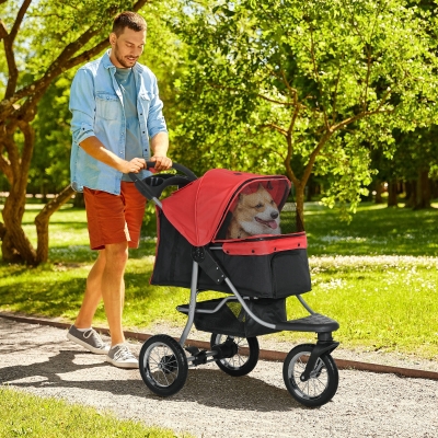 Pet stroller 44" x 22.5" x 41.25" Red