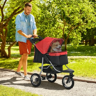 Pet stroller 44" x 22.5" x 41.25" Red