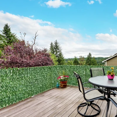 Outsunny 118" Grass Wall Panels, Dark Green Outdoor Decor