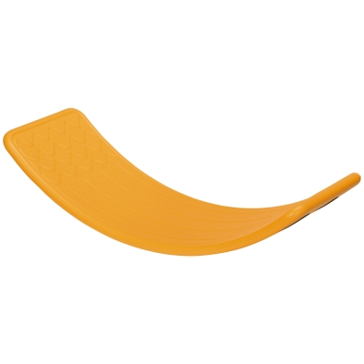 Qaba 32.3" Balance Board, Wobble Board Kids Curvy Rocker Board, Ended Preschool Learning Montessori Waldorf Toy, Yellow