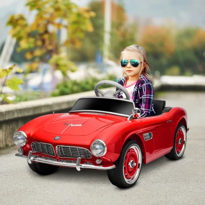Aosom BMW 12V Electric Ride On Car, Easy Transport, Red