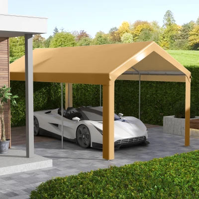 Outsunny 10x20ft UV Resistant Carport Canopy Replacement, Beige