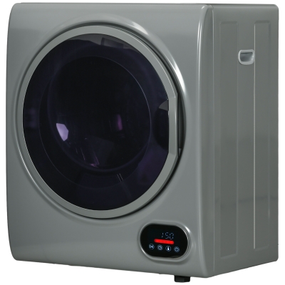 HOMCOM 1.5 cu.ft Portable Laundry Dryer, 850W, Charcoal Gray