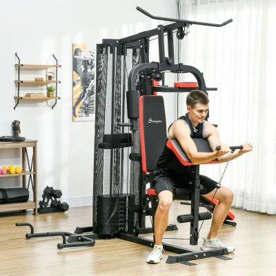 Soozier Multi Home Gym, Workout Station with Sit Up Bench